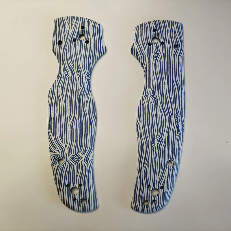 Новинка 2024 голубые весы с Дамасским узором и рукояткой G10 для подлинного ножа