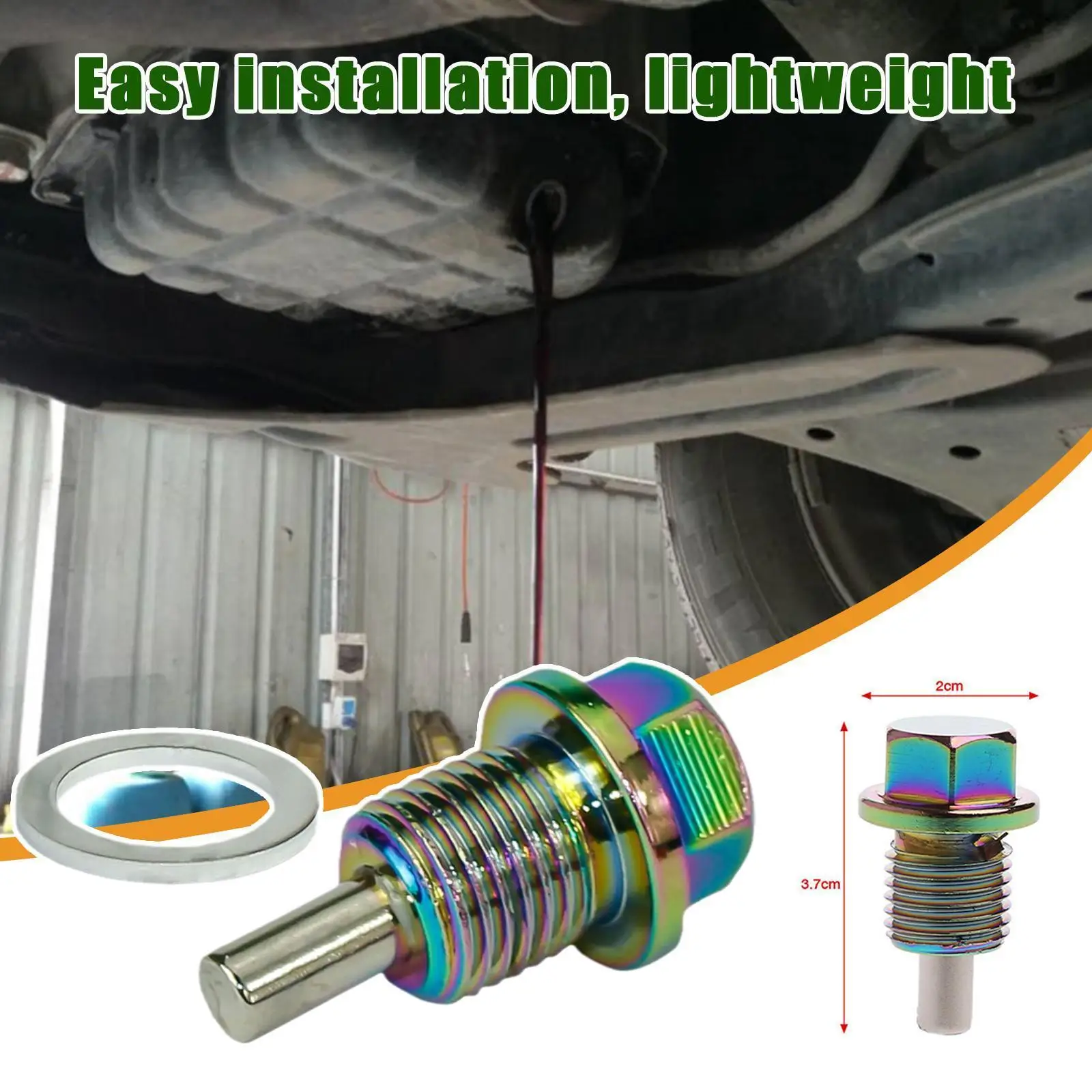 

M14x1.5 Aluminum Magnetic Oil Drain Plug Bolt Sump Oil Oil Change Nut Clean Off Drain Magnetic Car The Bolt Car Nut Nut Sum N3N7