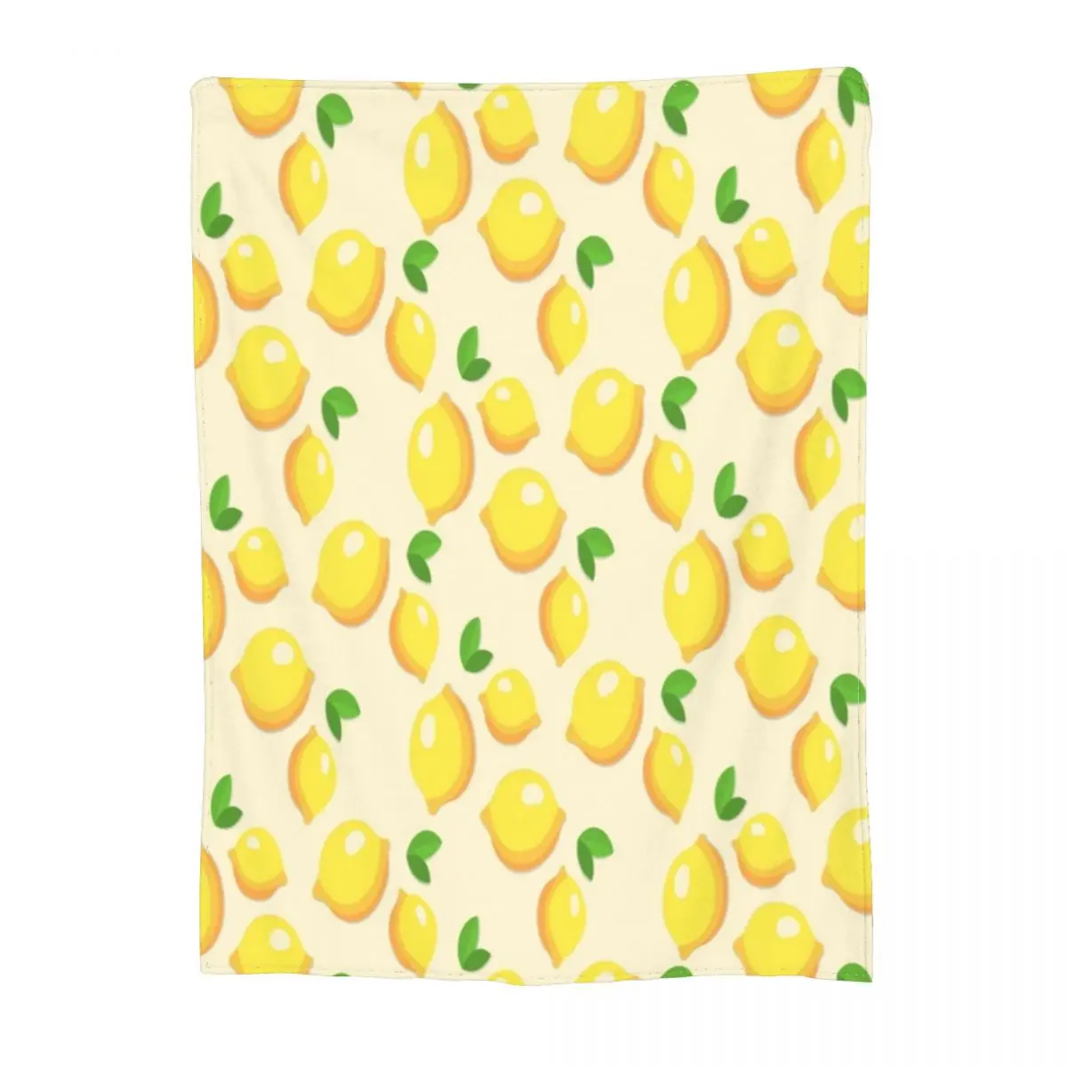 

Adorable Lemon Print Blanket Fruits Pattern Super Soft Cheap Bedspread Colorful Fleece Sleep Blanket