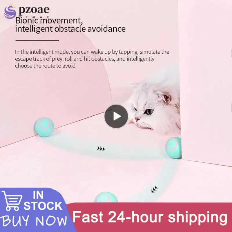 

1~8PCS Intelligent For Cats Training Cat Tease Ball High Guality Gravity Rolling Balls Long Lasting Self-moving 43mm