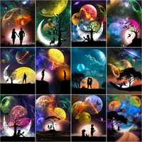 chenistory paint by number planet landscape drawing on canvas handpainted art gift diy coloring by number lovers figure kits hom