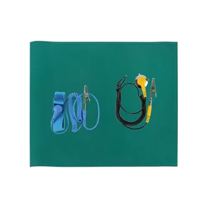 Антистатический Настольный коврик ESD, платформа для обслуживания, изоляционная прокладка, заземляющий провод, запястье ESD для ремонта припоя телефона