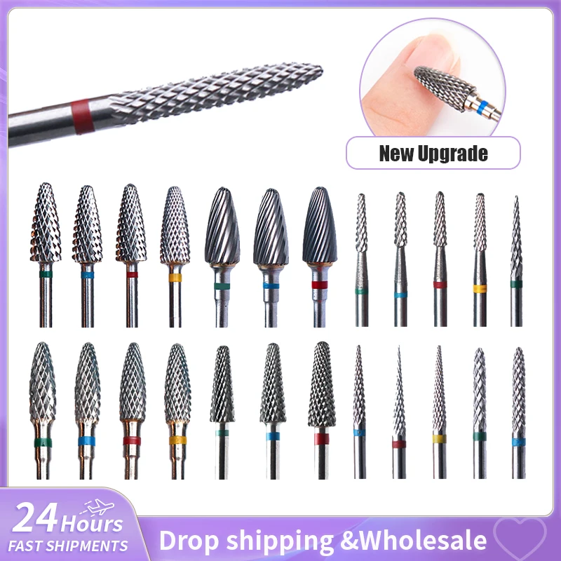 

Carbide Tungsten Nail Drill Bit Rotate Burr Milling Nail Cutter Bits Electric Drill Machine For Manicure Pedicure Tools