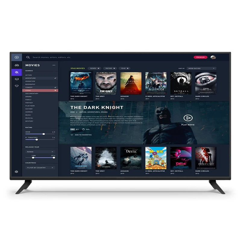 Пользовательский горячая распродажа 50 дюймовый Led-телевизор 4k Smart Tv высокой четкости