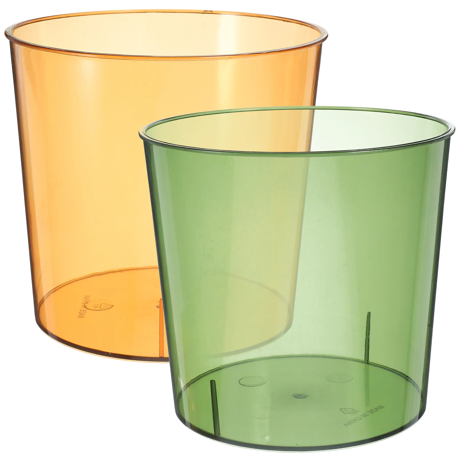 

2 Pcs Convenient Trash Bucket Small Can Household Office Practical Garbage Container Multi-function Waste Basket The Pet Bin