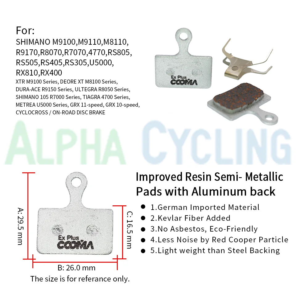 Улучшенные полимерные велосипедные тормозные колодки для SRAM Avid Shimano Magura Hayes Formula