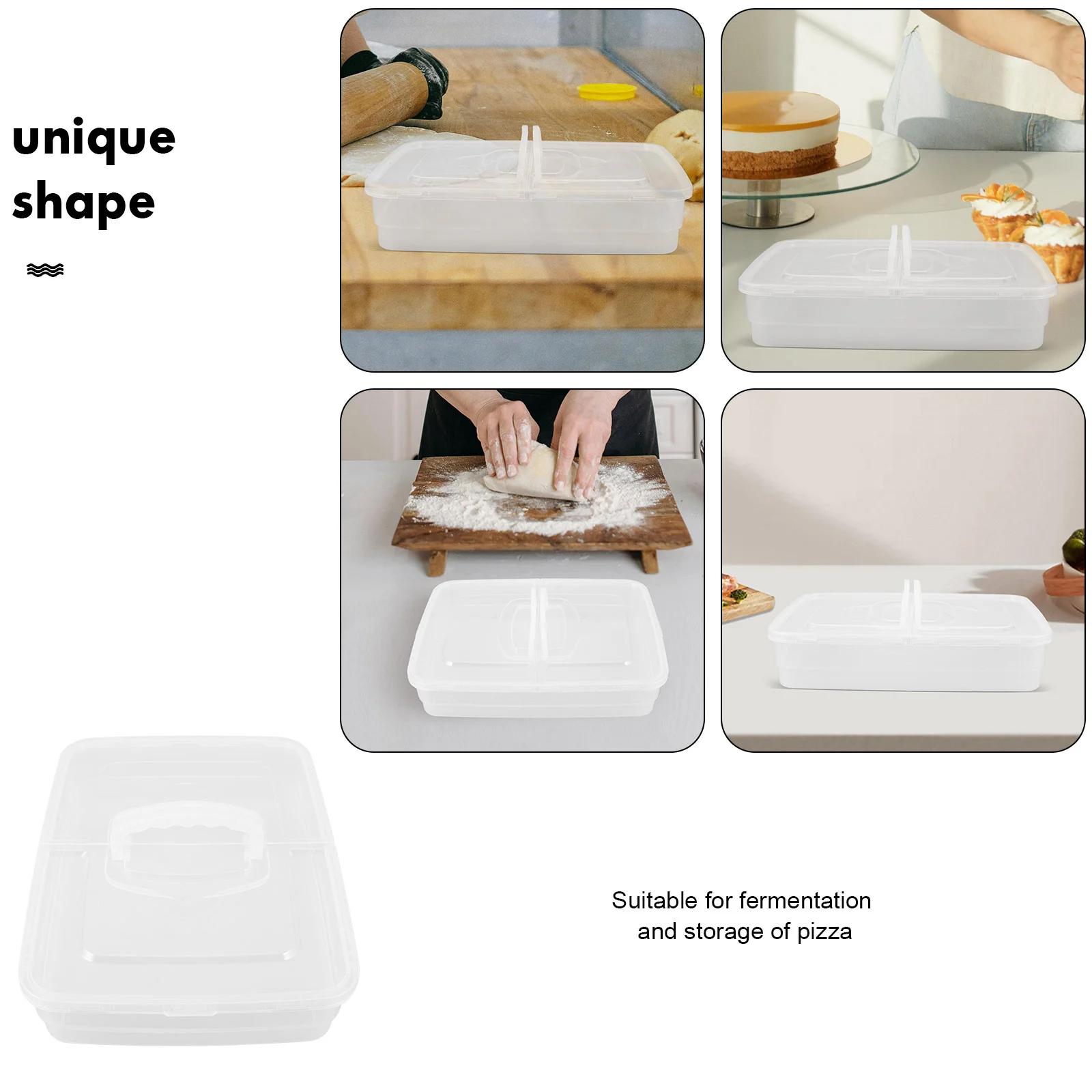 Лоток для теста пиццы контейнер расстойки коробки хлеба с крышкой контейнеры