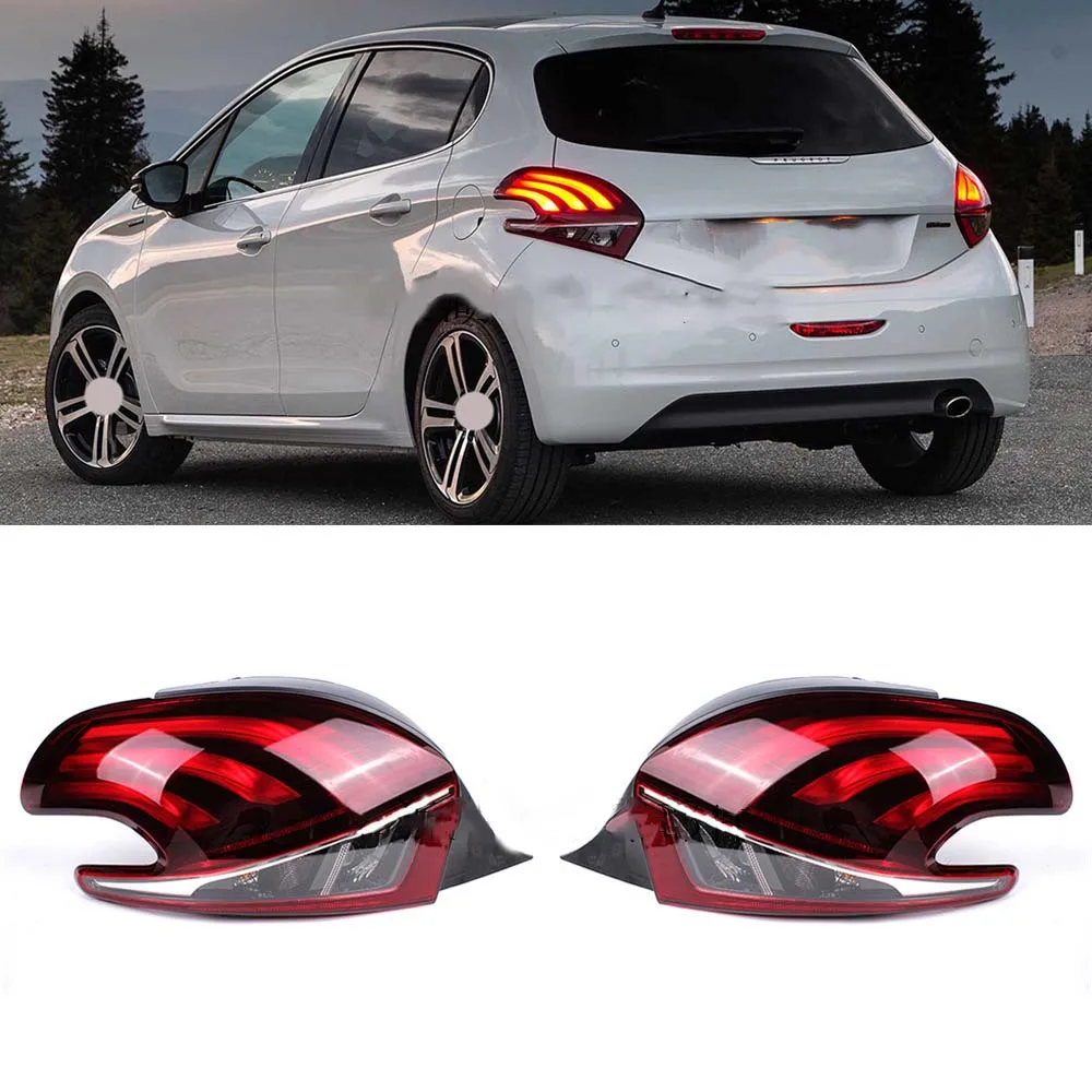 

LED Rear stop Tail Light Brake light Lamp for Peugeot 208 Hatchback 2015 2016 2017 2018 2019