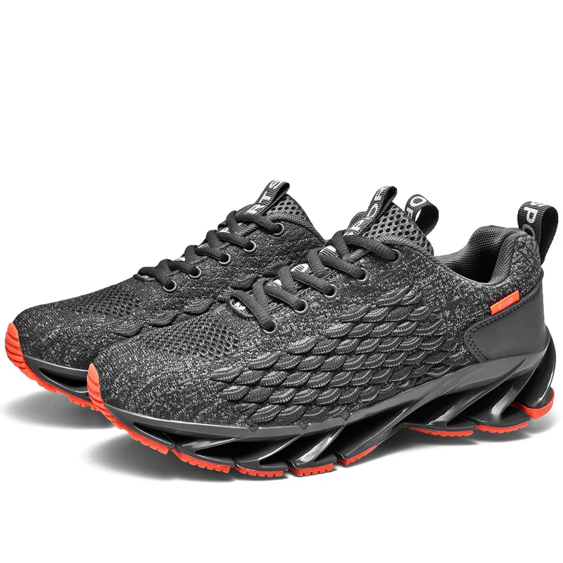 

Men's Shoes Blade TPU Sole Rubber Anti-skid Outsole Knitted Vamp Casual Sports Shoes Blade Sneakers