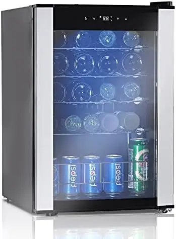 

15 Inch Wine Fridge Under Counter, 31 Built-in/Freestanding Compressor Wine Cooler Refrigerator with Digital Thermostat and Gla