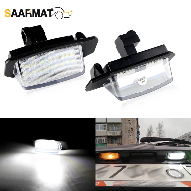 

2 шт. светодиодная лампа номерного знака для Mitsubishi Lancer Sportback Peugeot 4007 Citroen C-Crosser Outlander XL (CW) 2006-2012