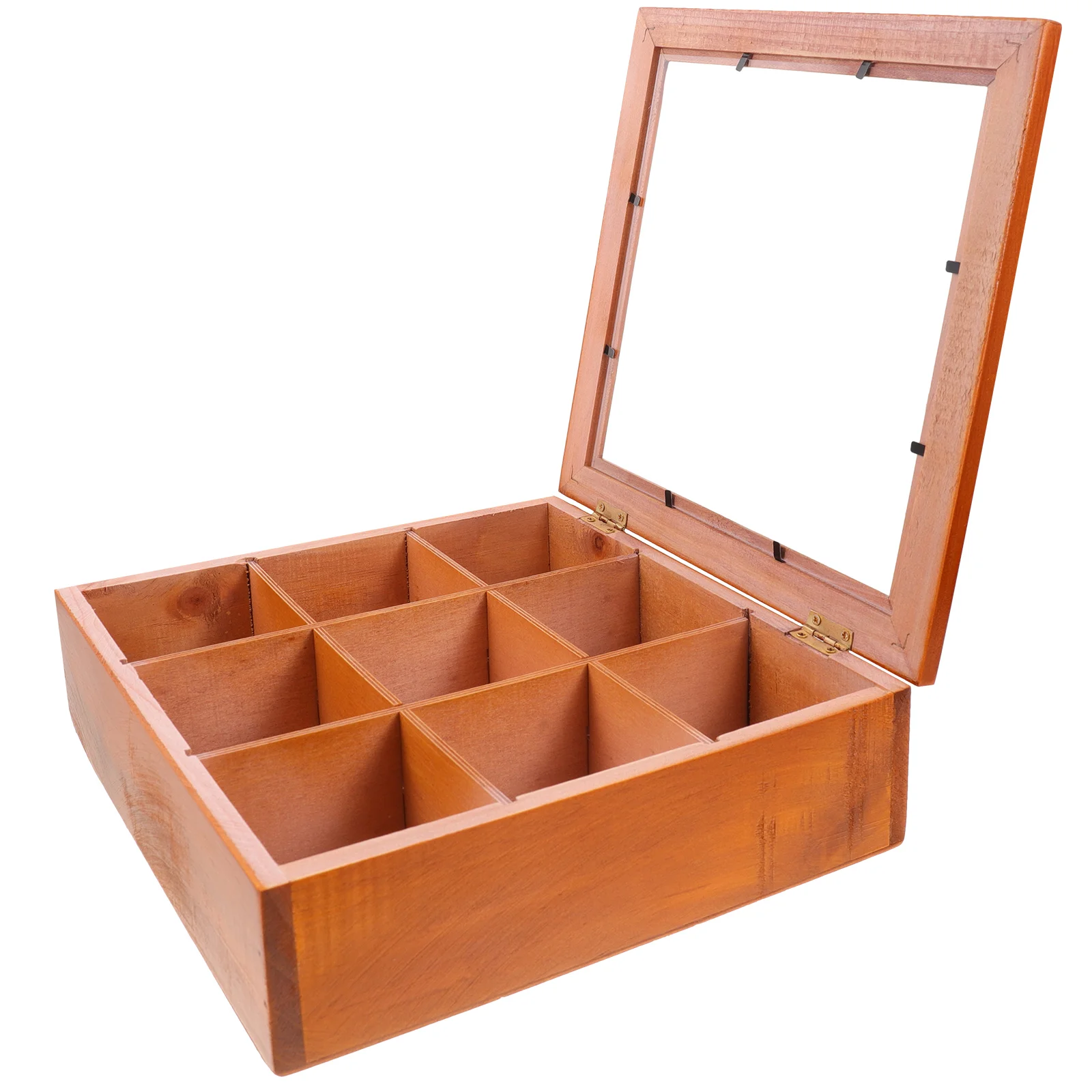 

Box Jewelry Wooden Case Organizer Wood Storage Tray Trinket Display Vintage Holder Tea Treasure Ring Keepsake Necklace Retro