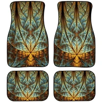 retro flower custom design custom car waterproof floor mats front and rear all weather protection car accessories