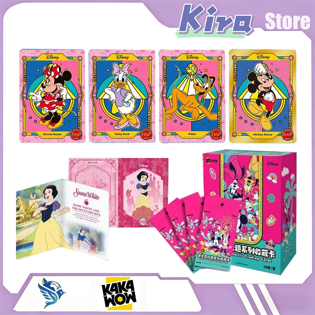 Фото Коллекционные карточки KAKAWOW Disney Happy Edition, выпуск 2: Серия «Веселье и чудеса Диснея», аниме-атрибутика с Микки, Минни и Дональдом Даком №1