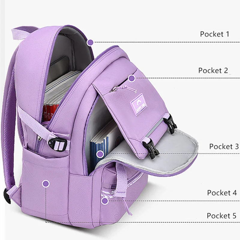 Школьные ранцы для девочек 14 лет Большая водонепроницаемая сумка учебников