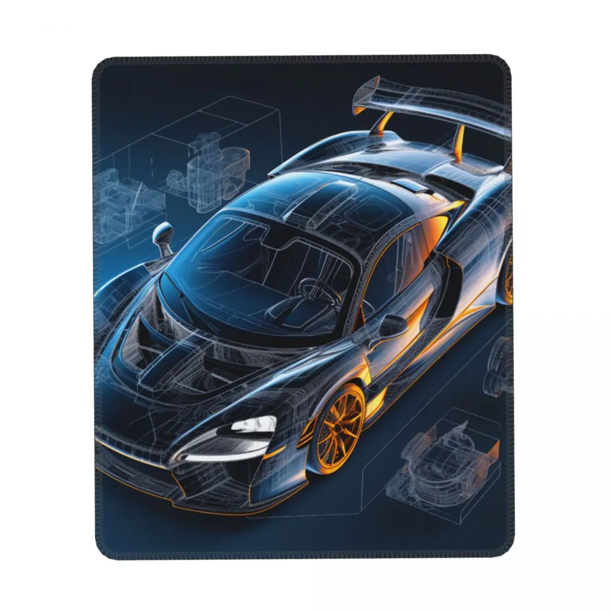 Drawing Schematics Rubber Desktop Mousepad Anti Fatigue Soft Fantasy Mouse Pads