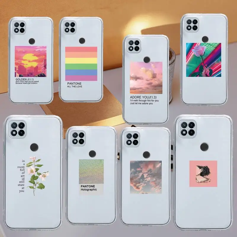 

Aesthetics Flower Summer Pink Phone Case Transparent for Xiaomi redmi note x f poco 10 11 9 7 8 3 i t s pro cover shell coque