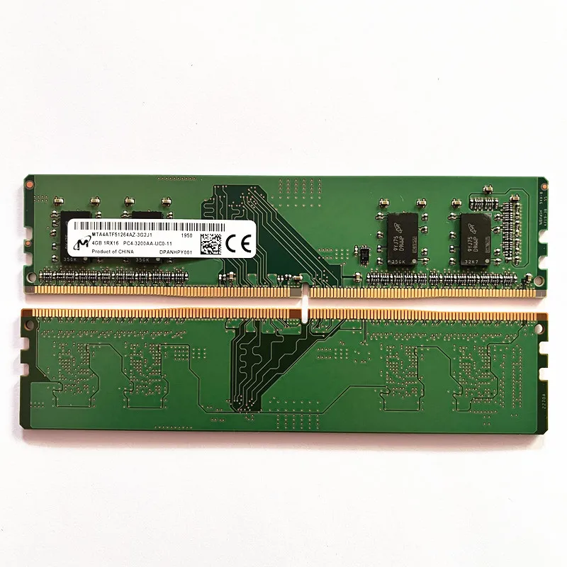 

Micron MTA4ATF51264AZ-3G2J1 4GB DDR4-3200 UDIMM CP3-25600 CL22 Desktop Memory 288PIN RAM 1pcs