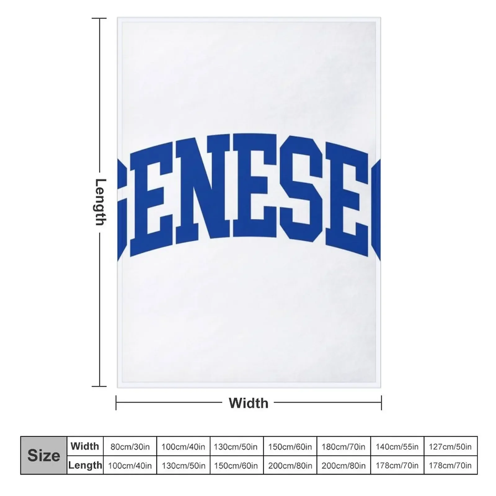 Geneseo - изогнутое одеяло с шрифтом колледжа плед рождественское украшение для