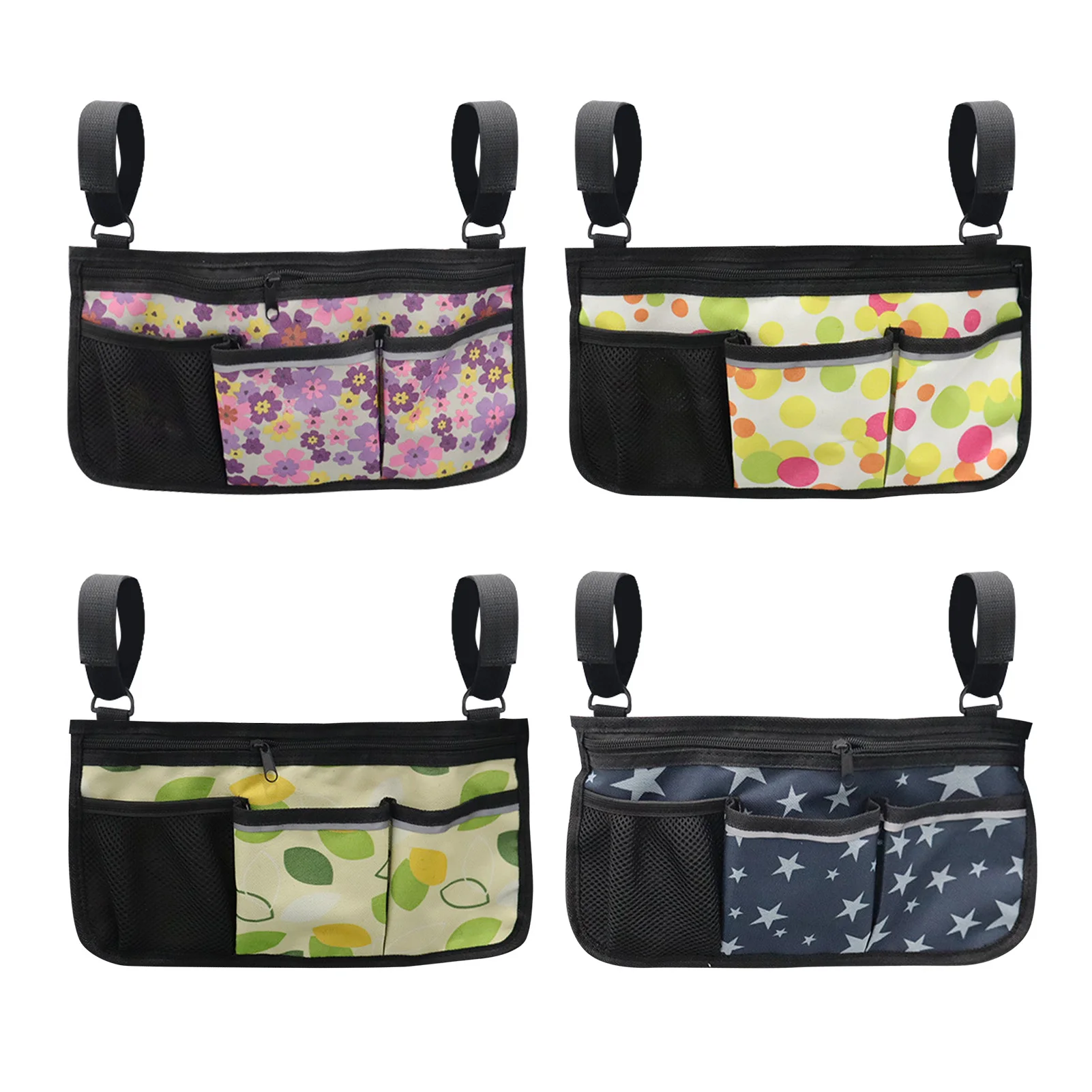 

Боковая Сумка для инвалидной коляски, боковые сумки для подвешивания на боковой стороне с яркой линией, водонепроницаемые сумки для хранен...