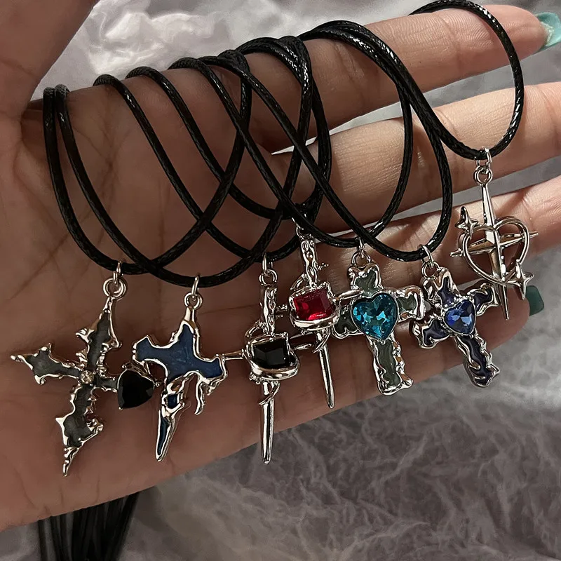 Новинка модный серебристый цвет бриллиантовый очаровательный черный кожаный