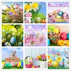 Алмазная картина 5D с пасхальными яйцами кролика, мозаика из страз для творчества, вышивка крестиком, декоративное настенное украшение, Пасхальный подарок