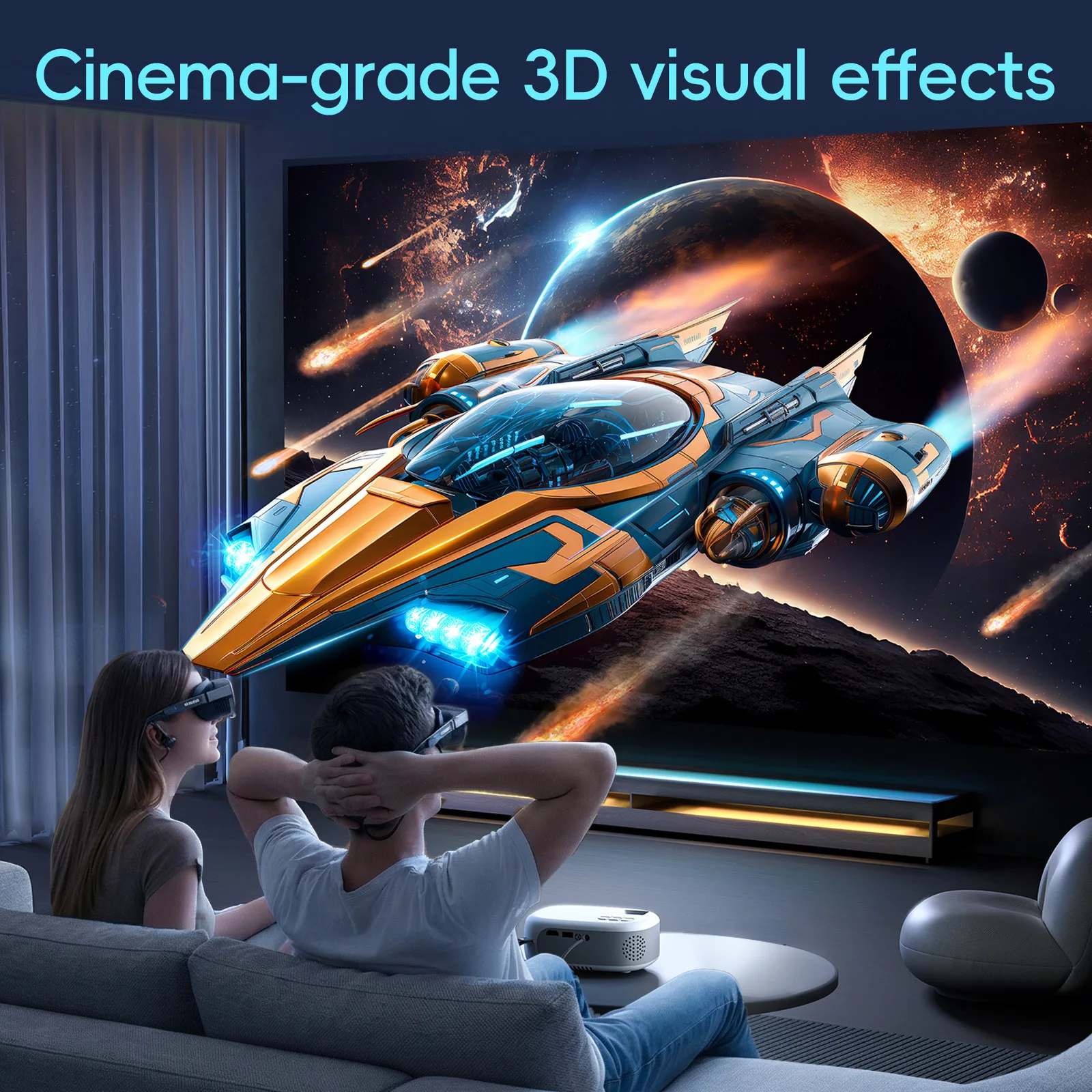 Фото Умные очки ENMESI V60 AR 70 °   Широкоугольный HD-дисплей 1080P с USB-C, подключаемый к головному креплению, для игр и просмотра фильмов №5