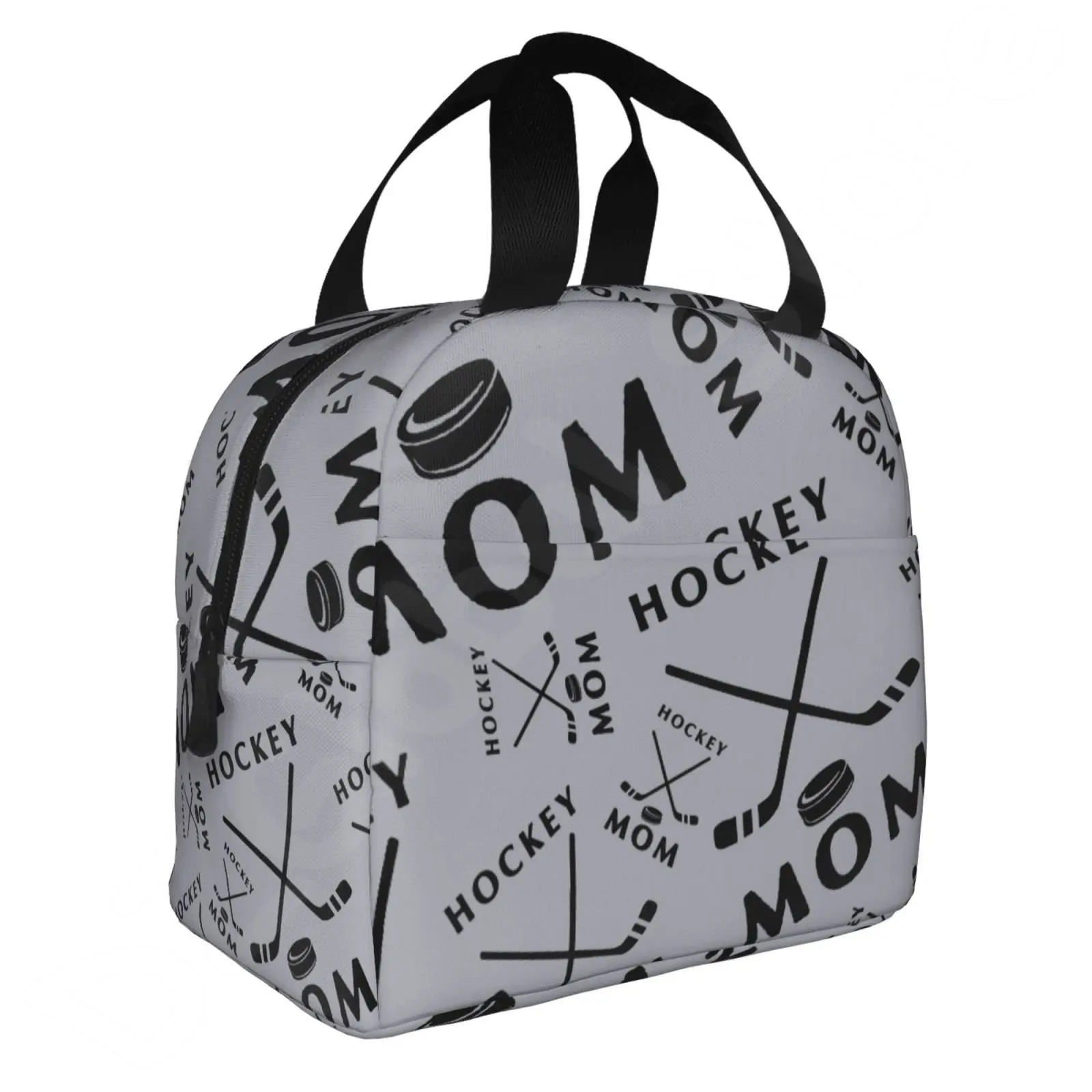 

Hockey Mom Womens Lunch Bags Insulated Bento Bag Reusable Thermal Lunch Box for Work Picnics Tote Bags for Women