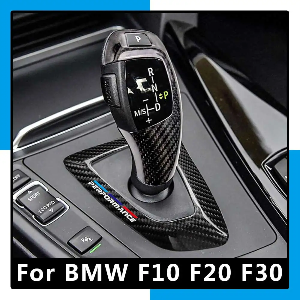 

For BMW F20 F21 F22 F23 F30 F34 F10 F11 F07 F18 F25 F26 F15 F16 I8 Real Carbon Fiber Gear Shift Knob Panel Frame Trim RHD LHD