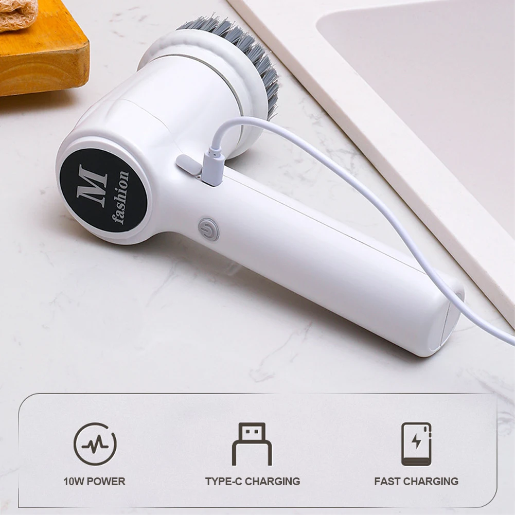 

4 in 1 Multifunction Handheld Electric Cleaning Brush Wireless Rechargeable Kitchen Dishwashing Tool for shoe Carpet Bathroom
