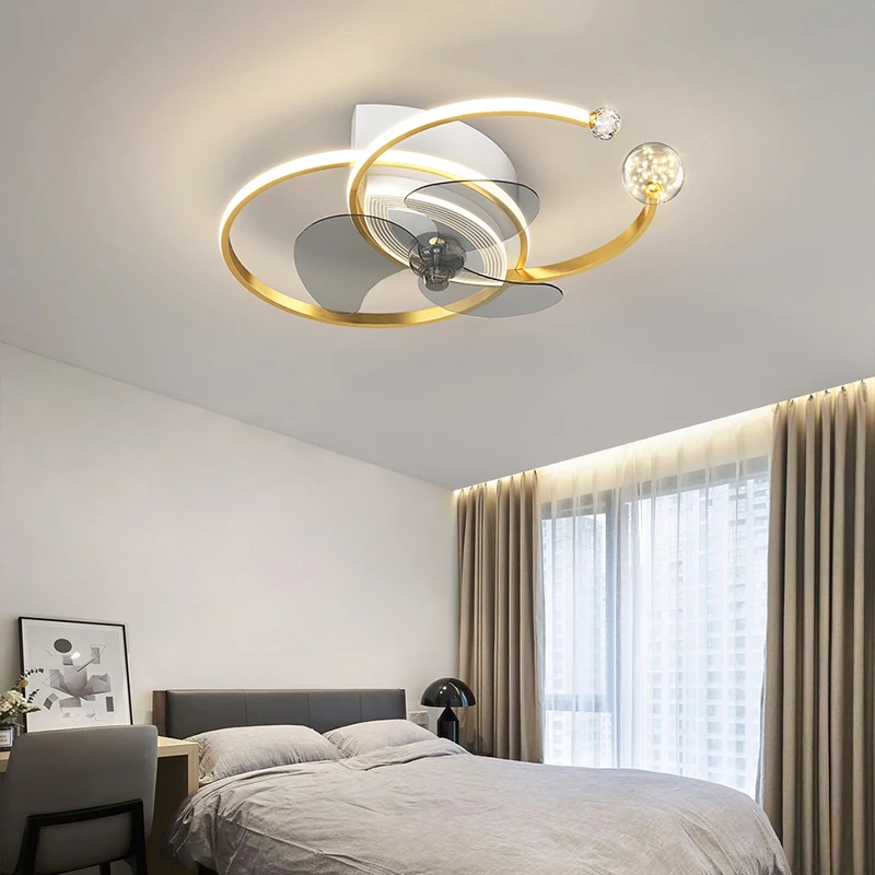 Современные потолочные вентиляторы с подсветильник кой и бесшумным охлаждающим