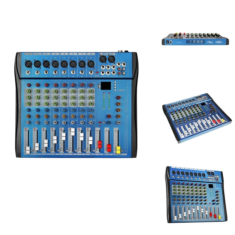 

8 Channel Bluetooth Mixer Console USB Audio Sound Card Console For Professional Recording And Live Broadcasting