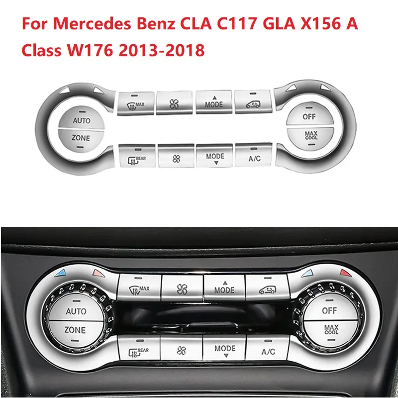 

For Mercedes Benz CLA C117 GLA X156 A Class W176 2013-2018 Car Central Control Air Conditioning Button Sticker