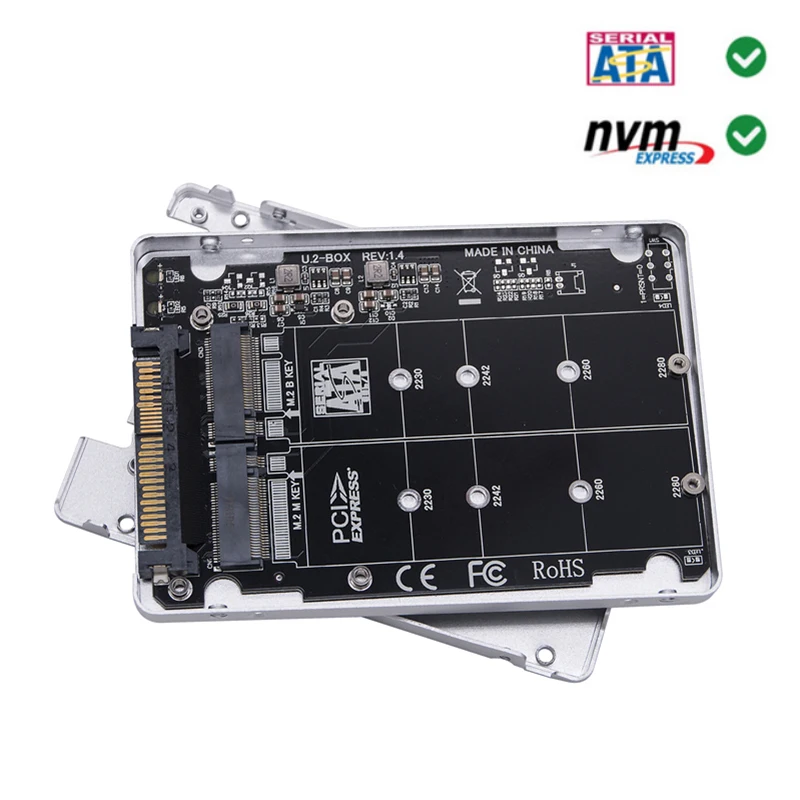 

OULLX M.2 NVMe NGFF Dual Protocol To U.2 SFF-8639 High Speed Hard Disk Case Inline SSD Solid State External M.2 Board