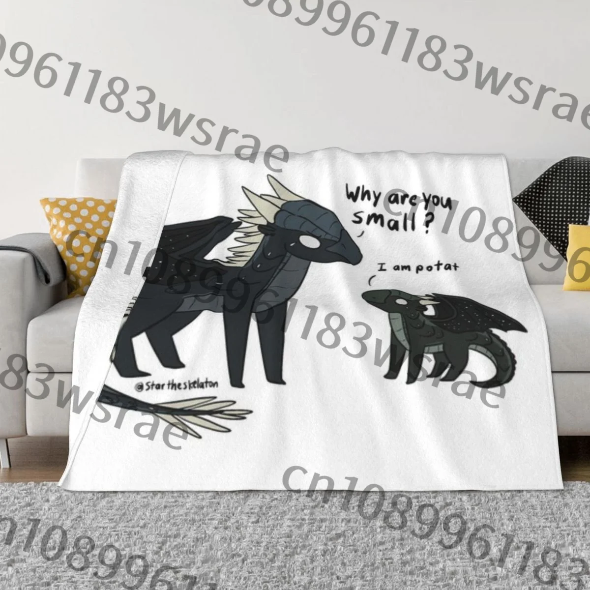 Темный Сталкер и Moonwatcher ультра-мягкое флисовое одеяло