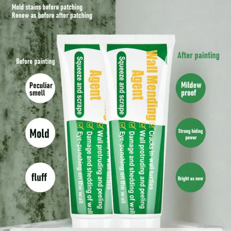 

100g Wall Repair Paste Wall Crack Repair Mending Agent Wall Paste Peeling Graffiti Gap Repair Cream Construction Tool