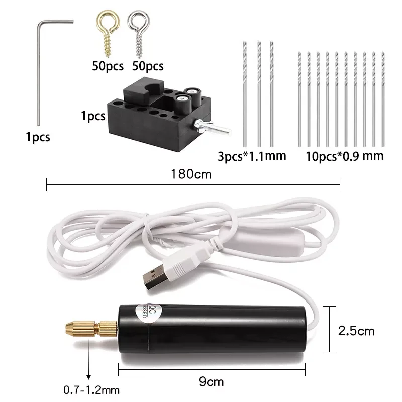 

Новая миниатюрная ручная дрель с питанием от USB, набор ручных вращающихся сверл, спиральная дрель, ручной инструмент для металла, дерева, укр...