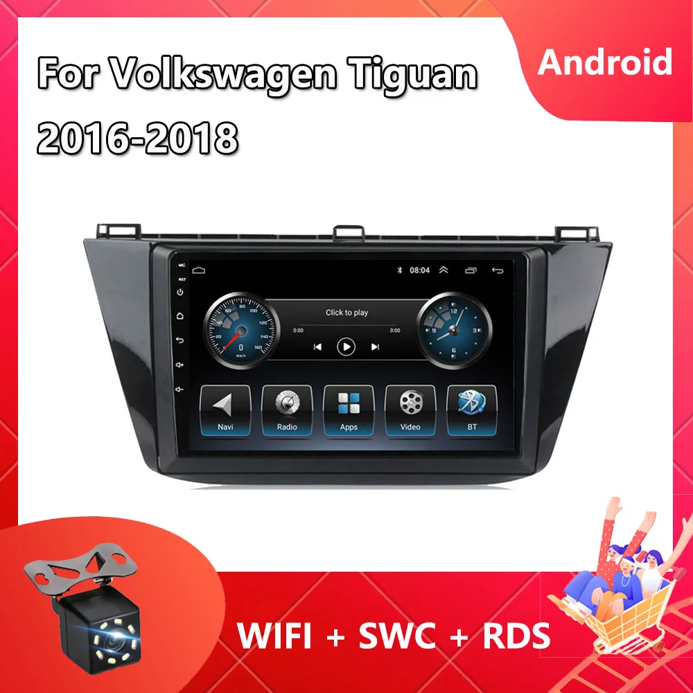

Автомагнитола 2 Din для Volkswagen Tiguan 2016-2018, Android-навигация, GPS, мультимедийный видеоплеер, Восьмиядерный процессор, искусственная кожа, 8 ГБ + 256 ГБ, Wi-Fi, BT