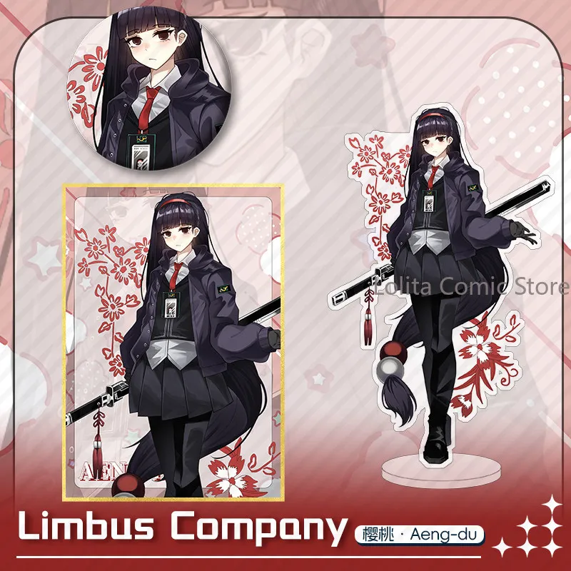 Фото Аниме Limbus Company: акриловая фигурка Черри, металлический значок, шикиши, блок-кнопка, брошь, настольная табличка, подарок для фанатов. №1
