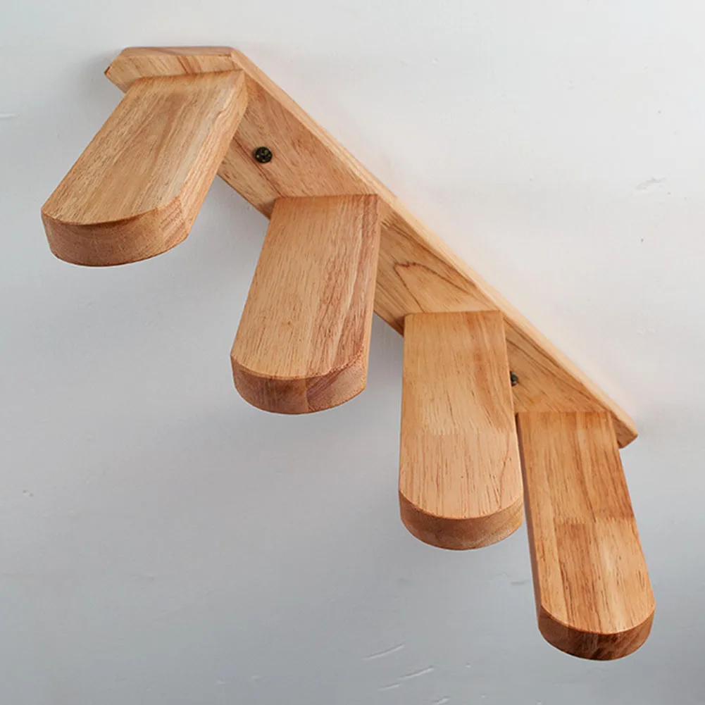 

Stable Home Gifts Ladder Solid Wood Wall Mount Cat Toy Pet Springboard Easy Install Window Climbing Kitten Step Staircase