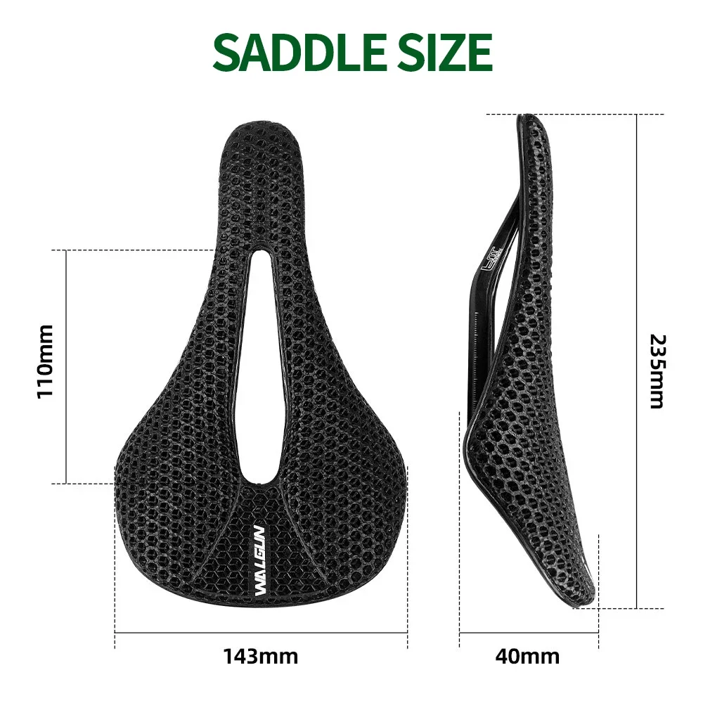 Сверхлегкое велосипедное седло из углеродного волокна Walgun 143 мм кожаный корпус с
