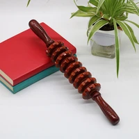 wooden nine wheel abdominal massager massage wheel massage stick is used for health therapy