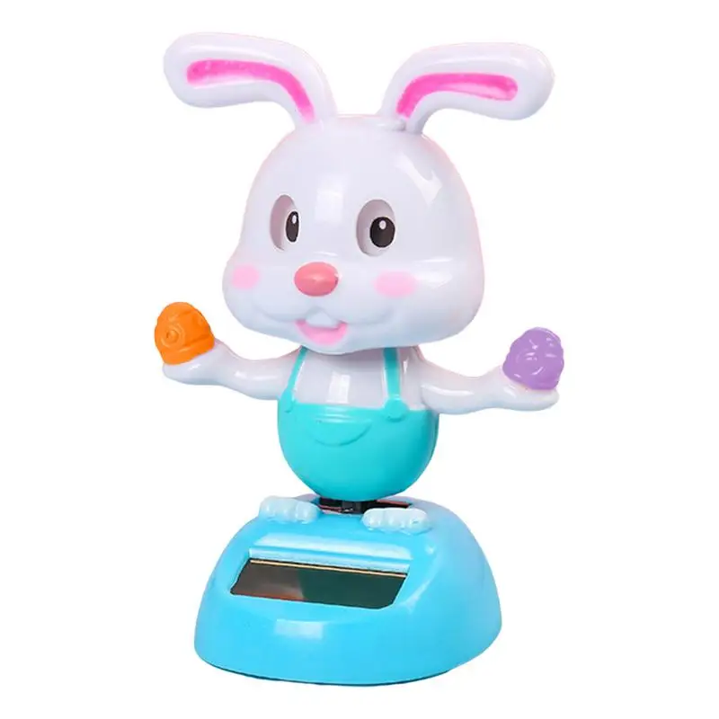 

Car Solar Dancing Rabbit Shaking Head Car Dashboard Home Office Decoration Ornaments Solar Powered Bobble Head Figures Toy