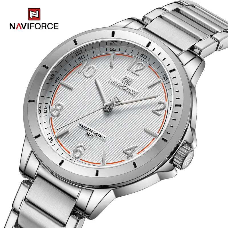 

NAVIFORCE Watch Women Fashion Brand Waterproof Simple Female Wristwatch Stainless Steel Lady Quartz Bracelet Relogio Feminino