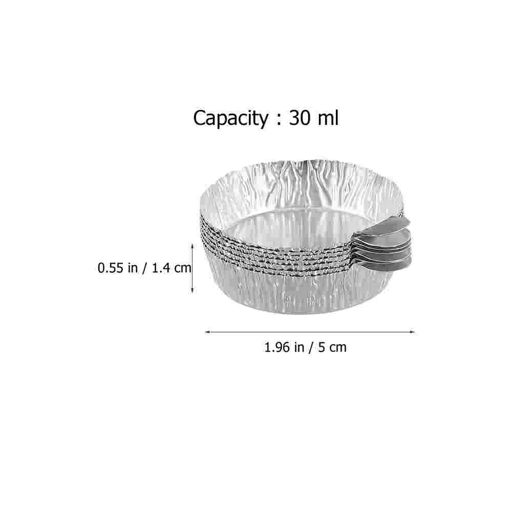 

50pcs Aluminum Foil Weighing Plates Labs Sample Weighing Trays Aluminum Foil Pans(42ml)