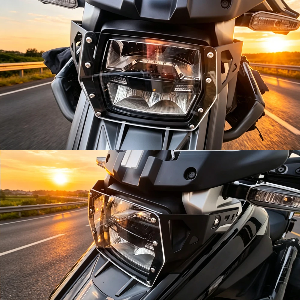 Фото Аксессуары для мотоциклов Suzuki V-Strom 1050, DL1050, DL 1050XT, DL1050A: Защитная решетка для фары, защитный кожух, защита решетки №4