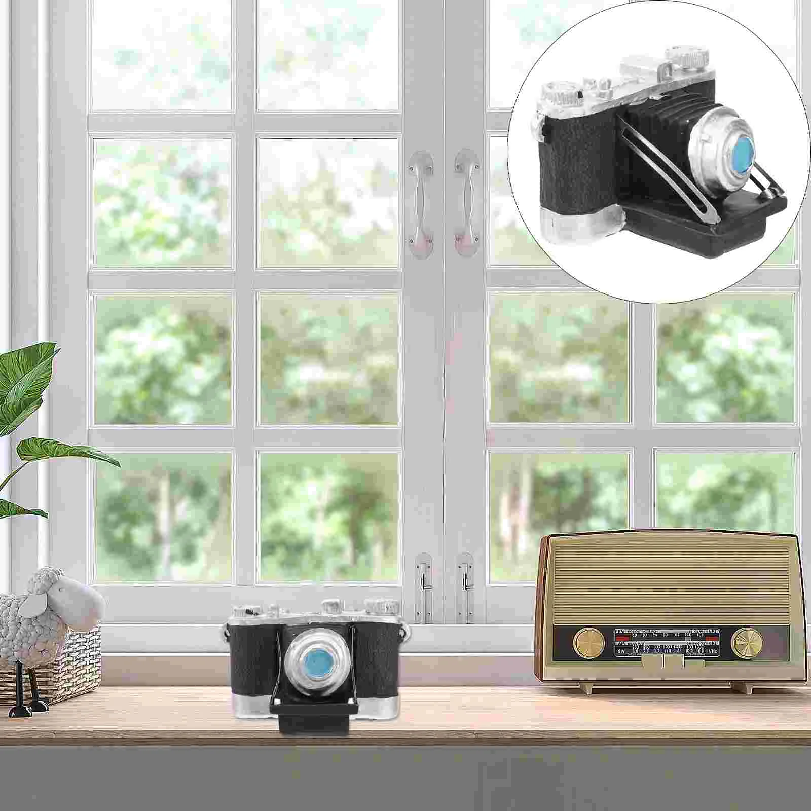 

Camera Model Retro Ornament Vintage Sculpture Resin Toy Mini Figurines Olddesktop Props Photographic Statue Miniature