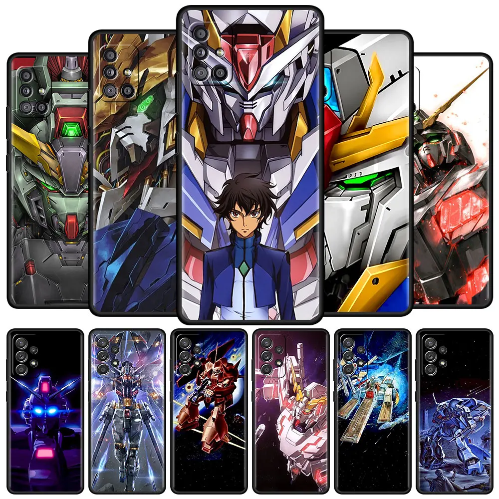 

Black Estuche Case For Samsung Galaxy A52 A51 A72 A71 A22 A12 A21s A50 SmartPhone A32 A31 Celular Funda Mobile Machine Gundam