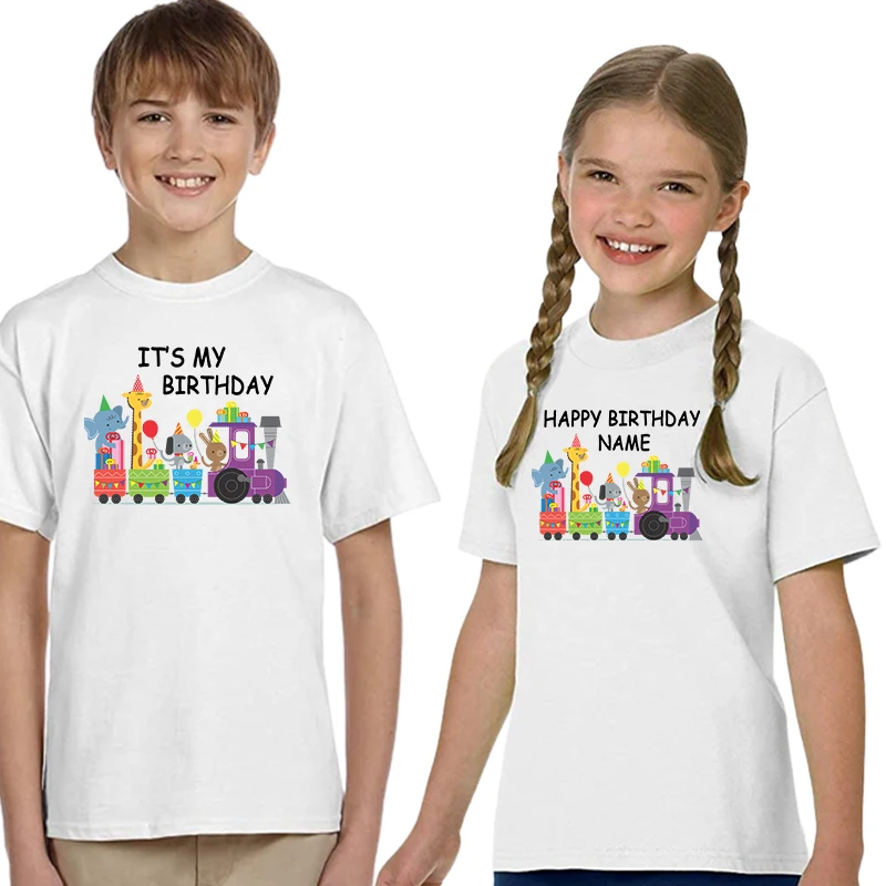 Одинаковая семейная одежда на день рождения футболка с именем заказ
