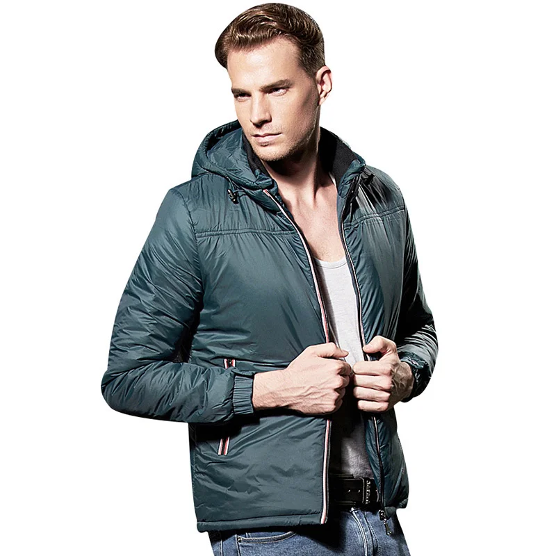 

Men Long Sleeve Zip Up Hooded Coat Lightweight Green Oversized Quilted Jacket Male Winter Parkas Outerwear Puffer Jackets XXL